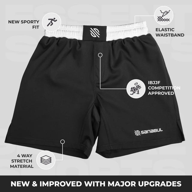 Essential MMA Shorts NEW & IMPROVED
