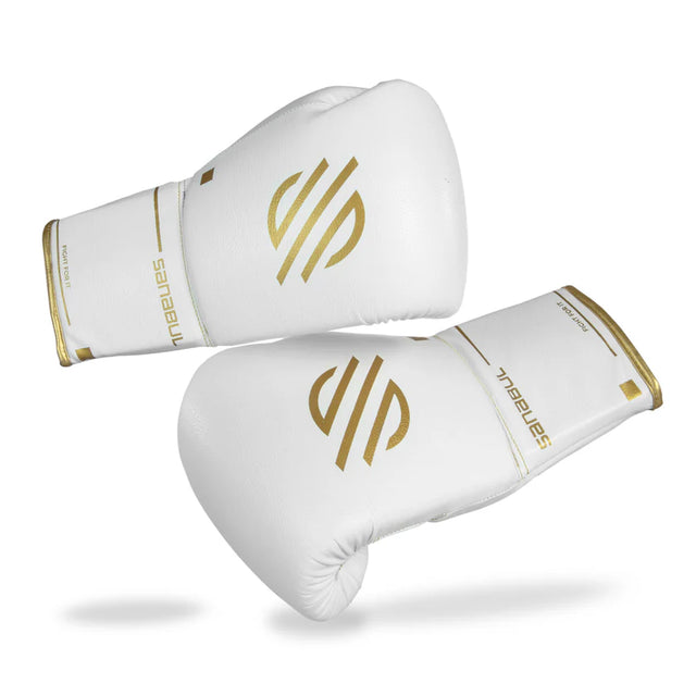 Gold Strike Professional Lace Up Boxing Gloves