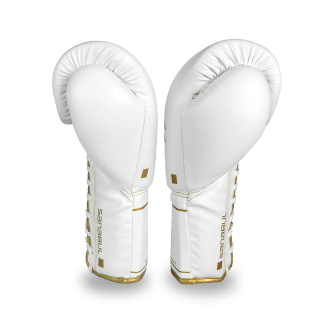 Gold Strike Professional Lace Up Boxing Gloves