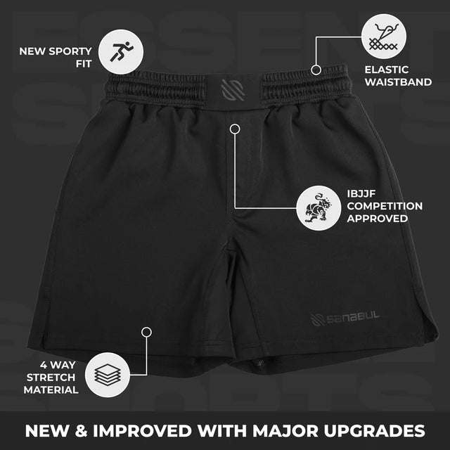 Essential MMA Shorts NEW & IMPROVED