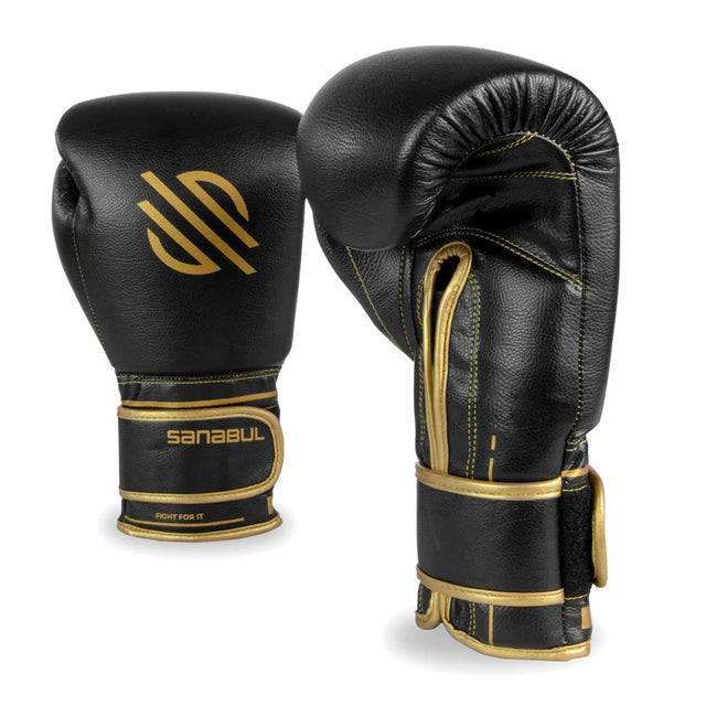 Gold Strike Hook & Loop Professional Boxing Gloves