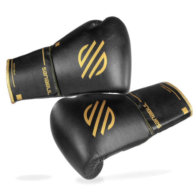 Gold Strike Professional Lace Up Boxing Gloves